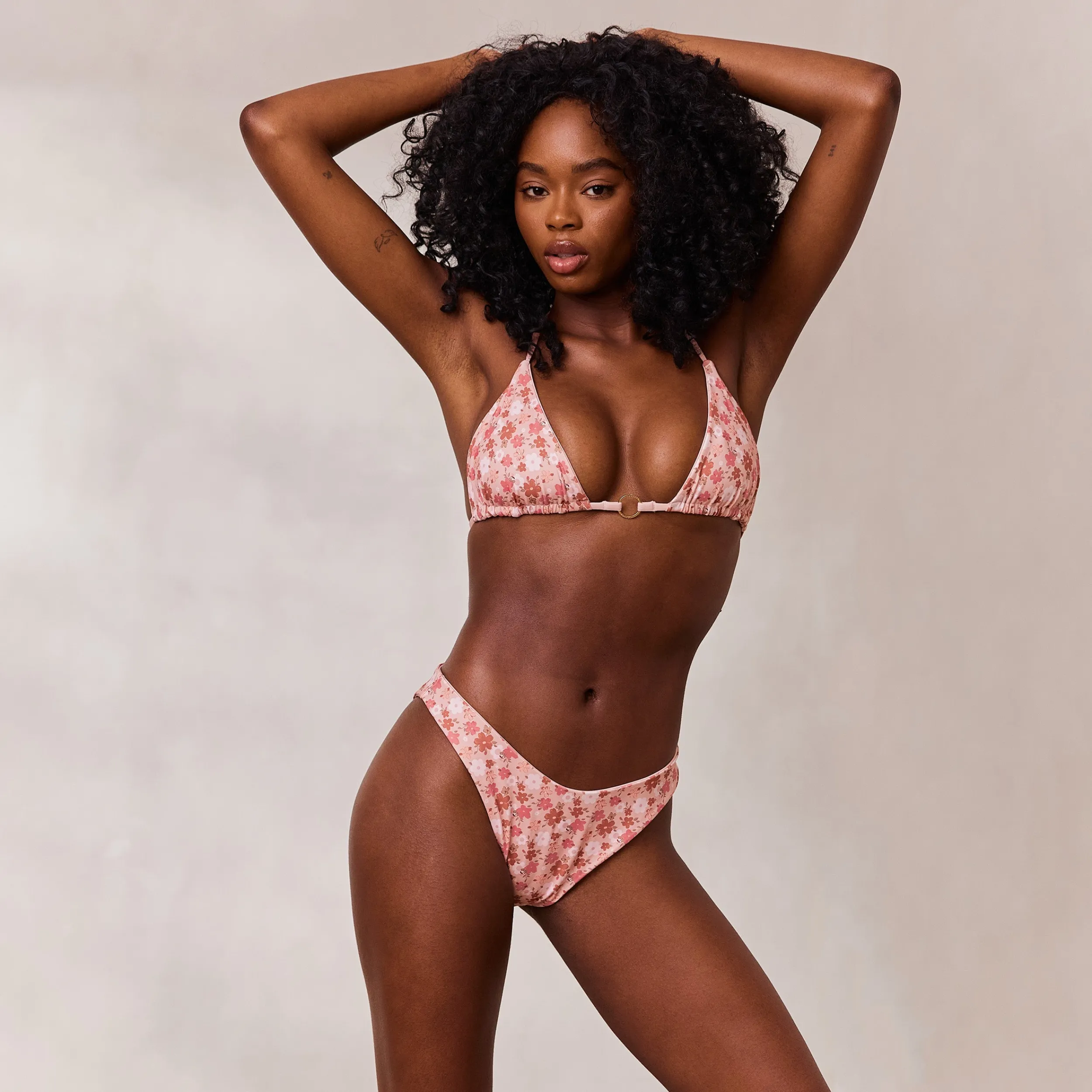 Lounge Underwear Bikinis<Vändbar Triangle Bikinitopp - Rosa/Blommig Rosa/Blommig