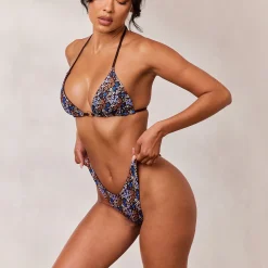 Lounge Underwear Bikinis<Vändbar Triangle Bikinitopp - Brun/Blommig Brun/Blommig